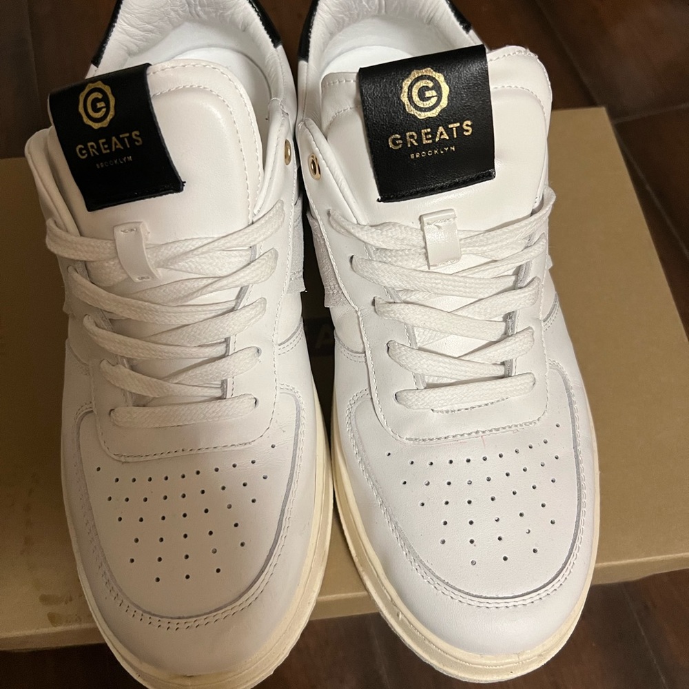 Greats Classic White Leather Sneakers